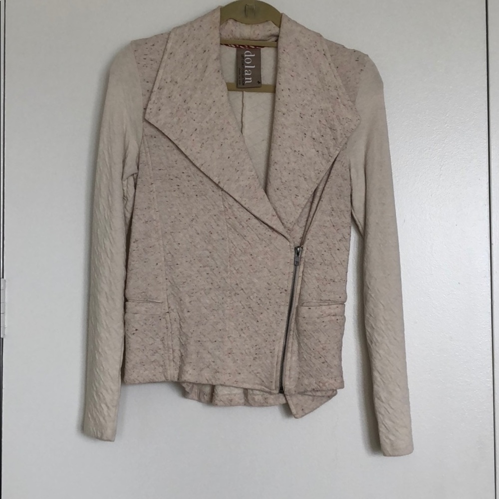 Cream bomber jacket